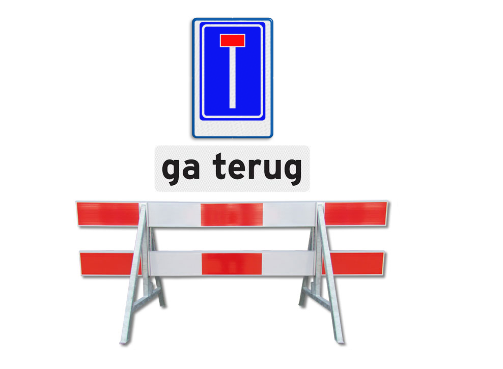 doodlopende weg, ga terug